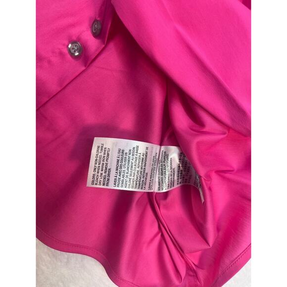 Aleani Slim Fit Mens Dress Shirt Long Sleeve Size M 15-15.5 Hot Pink (0085) - Picture 6 of 6